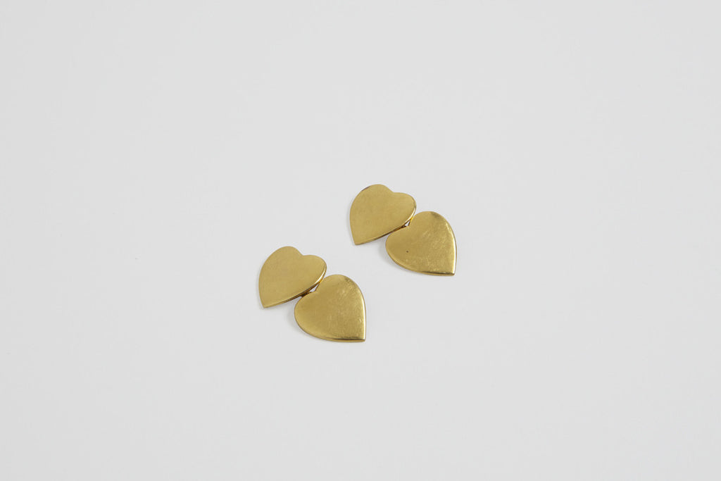 Japanese Gold Heart Cufflinks