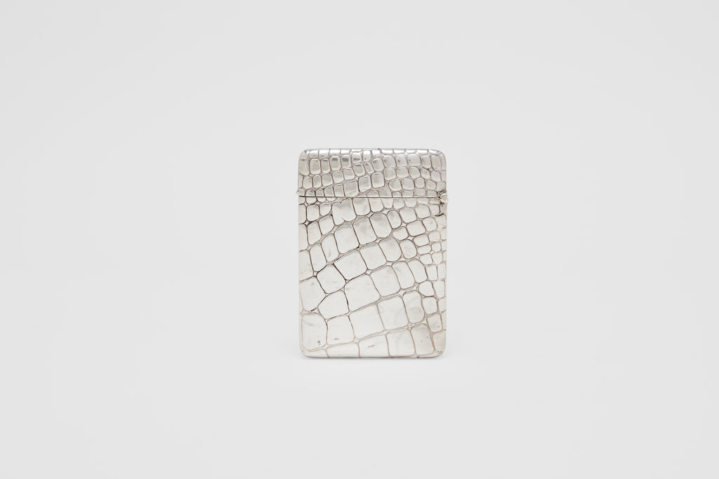 Hinged Alligator Print Card Case