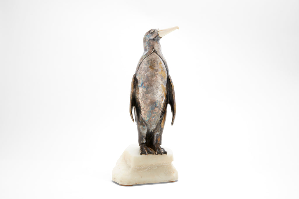 Marcel-André Bouraine Silvered Bronze Penguin