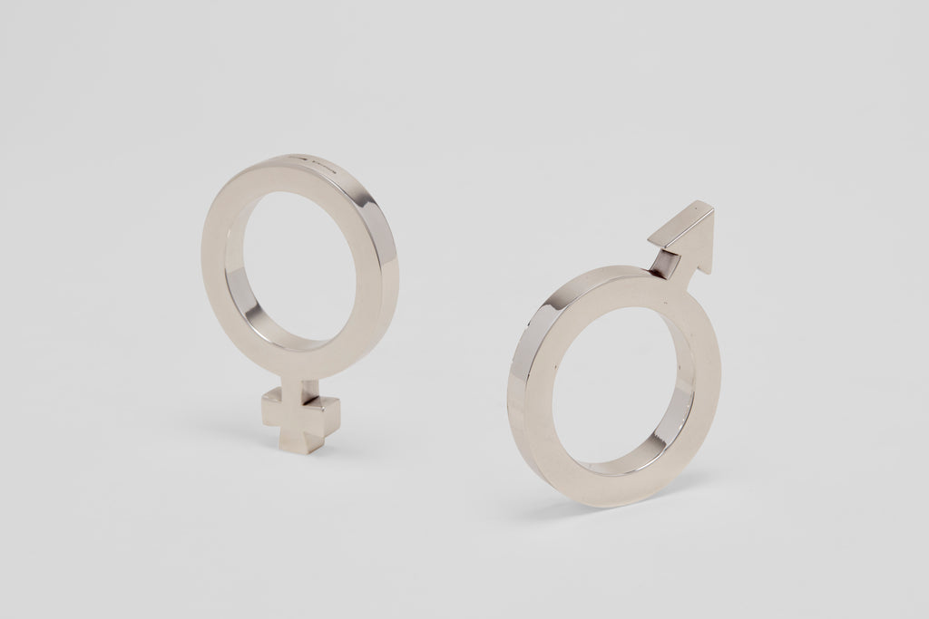 Tiffany & Co. 'Male' & 'Female' Gender Symbols Paperweights