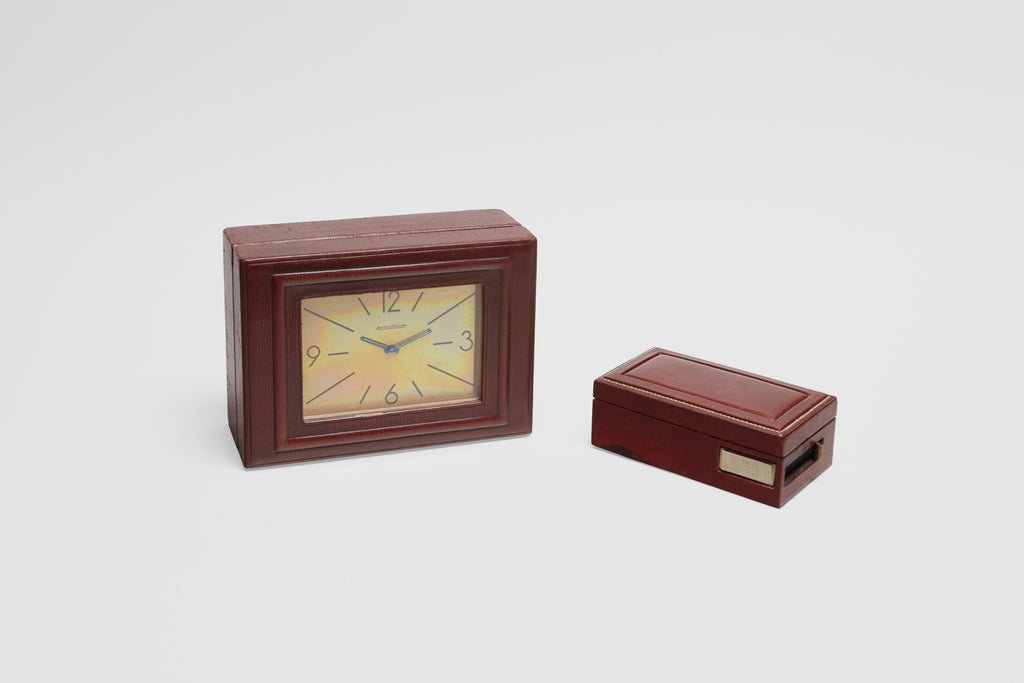 Jaeger-LeCoultre Cigar Box Clock and Hermès Matchbox