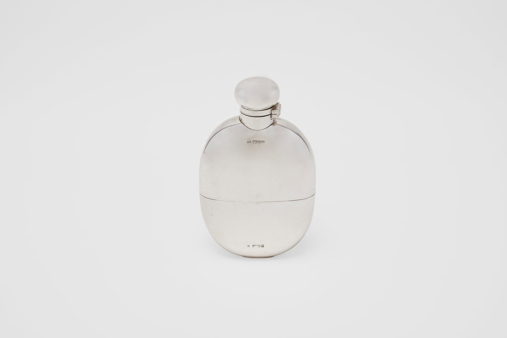 Curved Drinking Flask with Removable Cup