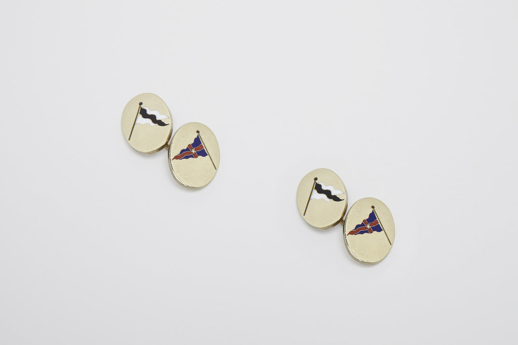 Vanderbilt & New York Yacht Club Burgee Flag Cufflinks