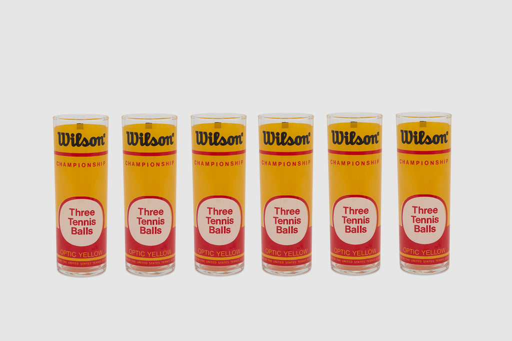 Set of Six Wilson Tennis Ball Can Glasses