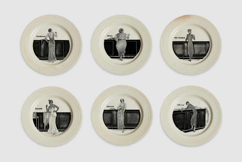 Set of Six Cocktail Plates