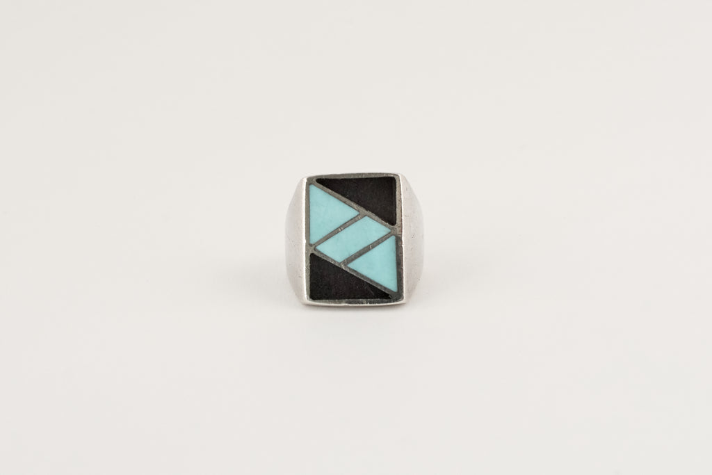 Onyx & Turquoise Ring