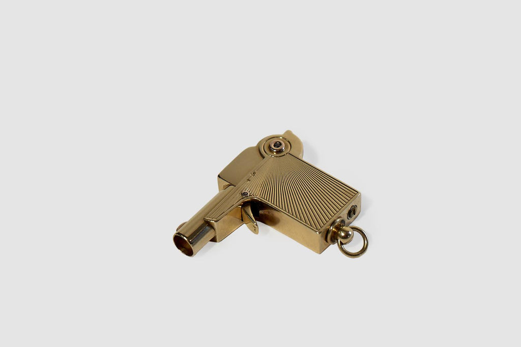 Cartier 18 Carat Gold Gun Pocket Lighter Foundwell